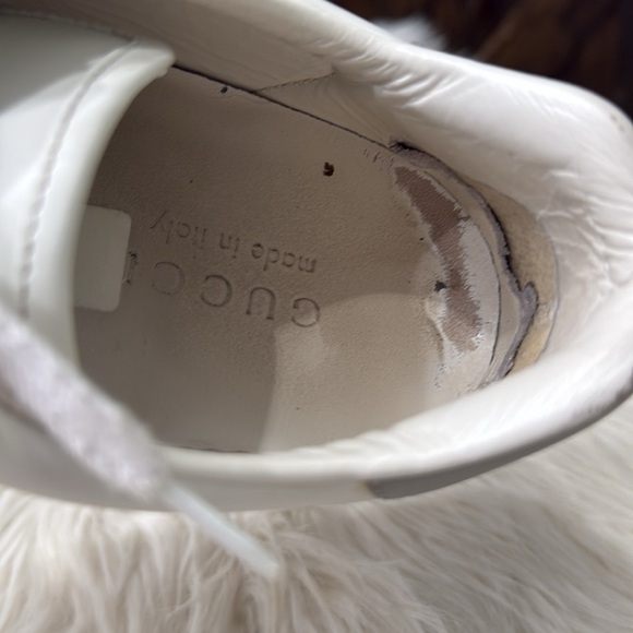 GUCCI Ace Perforated Leather Sneakers - Picture 10 of 14